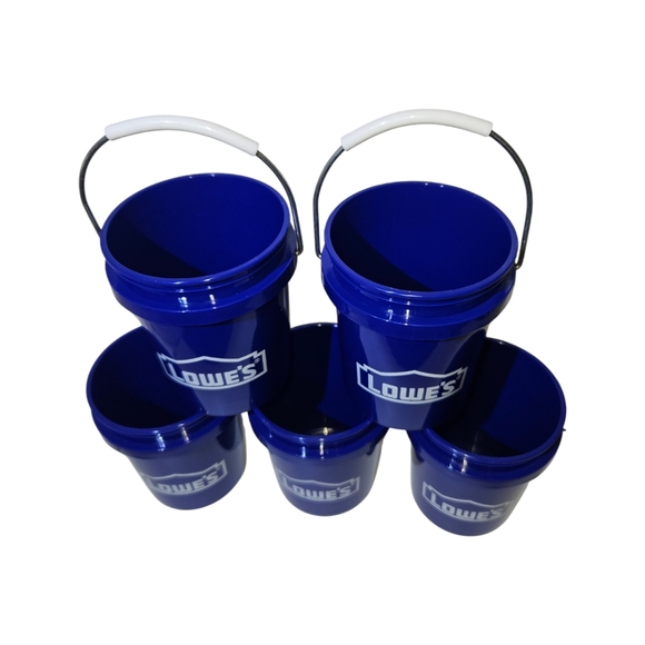 5 x Lowe's Mini Bucket 0.5 Quart BPA-Free Lot Paint Bucket - Picture 2 of 5